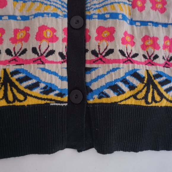 Aldo Martins Nashira Sweater Multi Color Wool Blend Long Cardigan Sweater L - Picture 13 of 15